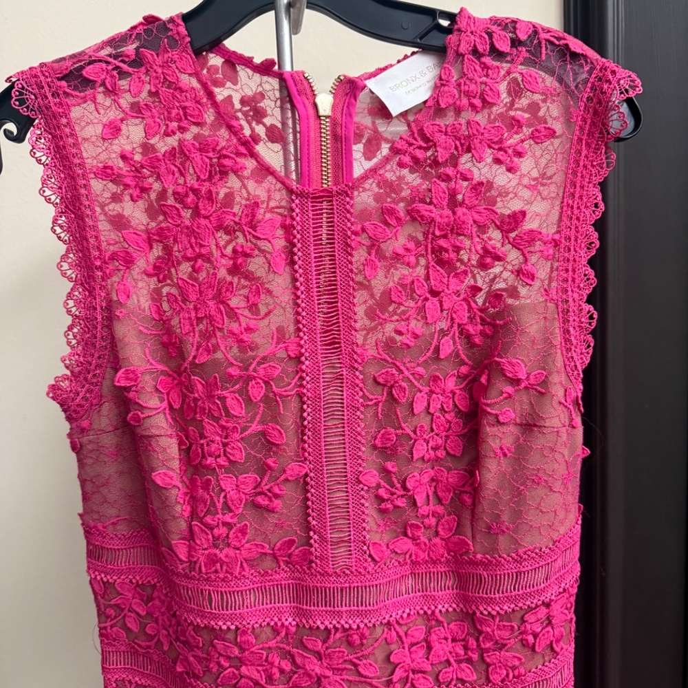 Bronx and Blanco embroidered mesh midi dress - Picture 6 of 11